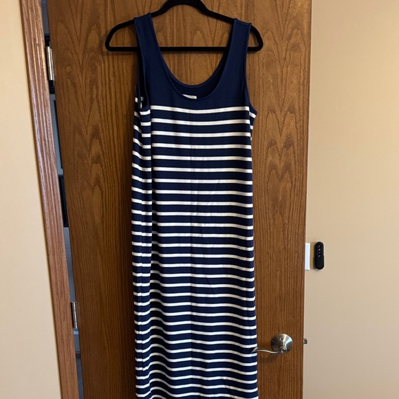 Lou & Grey Dresses & Skirts - Lou & Grey Navy and White Striped Maxi Dress